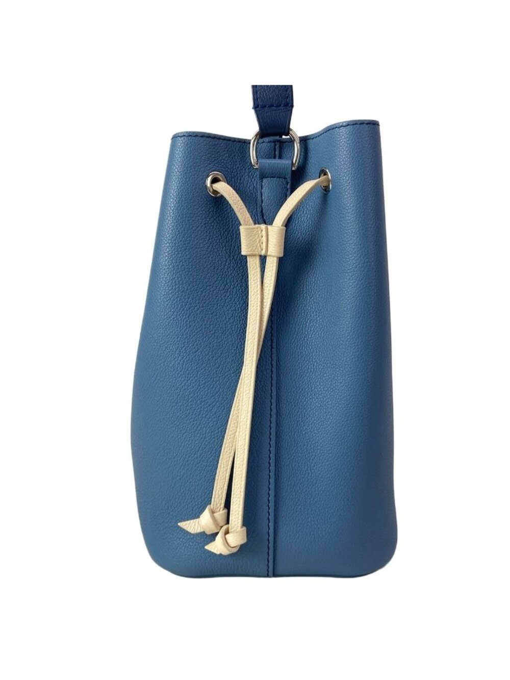 Louis Vuitton Shoulder Bag Lockme Bucket Blue Jean Leather - Picture 4 of 15